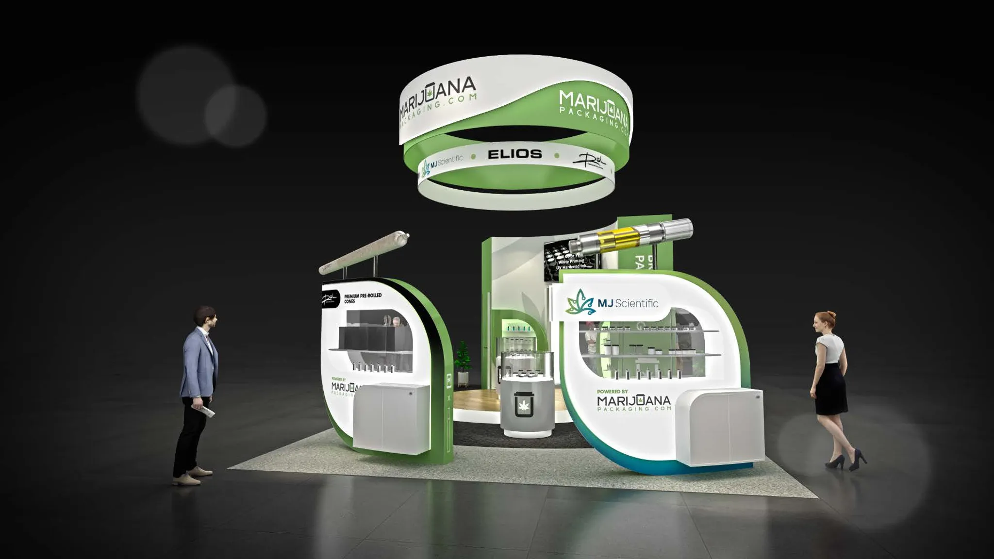 20x30 Island booth design by Reaction Space